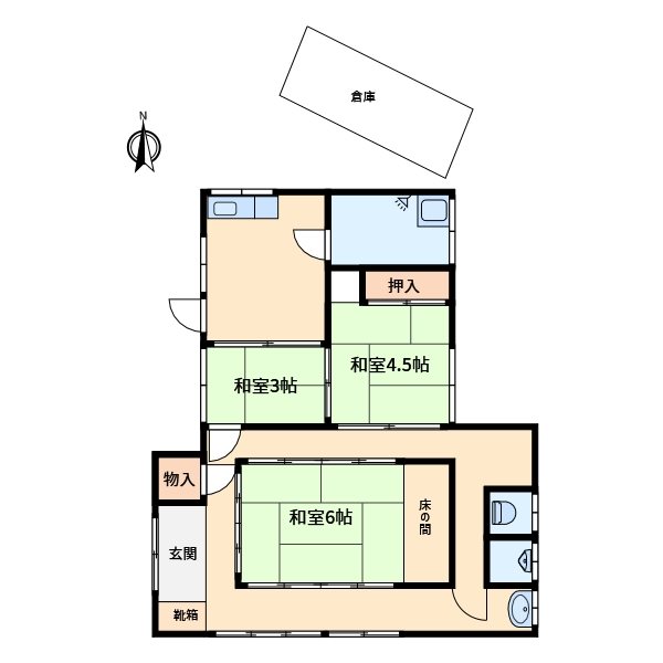 【古屋付き土地】龍郷町秋名 間取図・土地図